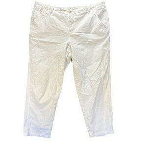 Westbound Woman White Capri Pants 16W Cotton/Spandex Blend